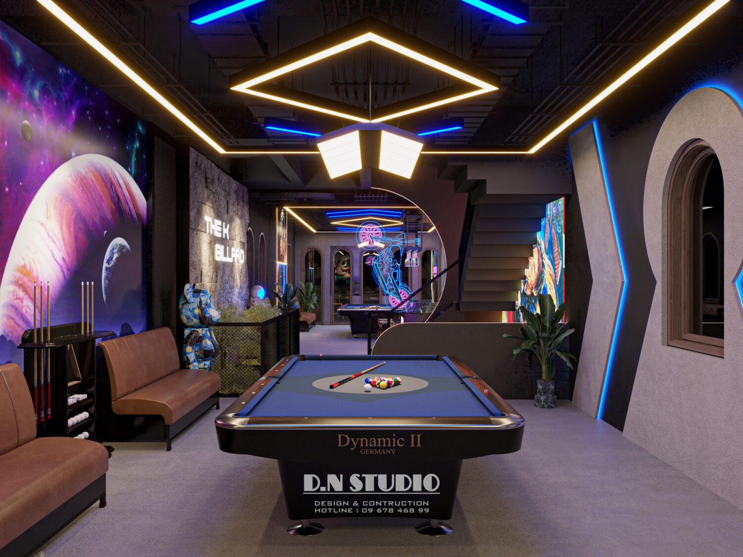 Sketchup台球室室内模型丨Danh Nam-6