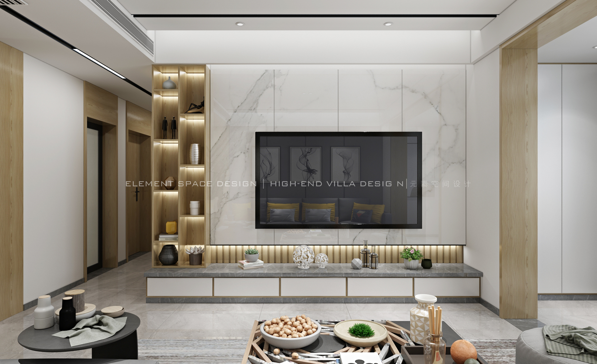 现代无主灯风格全案设计丨元素视觉-4