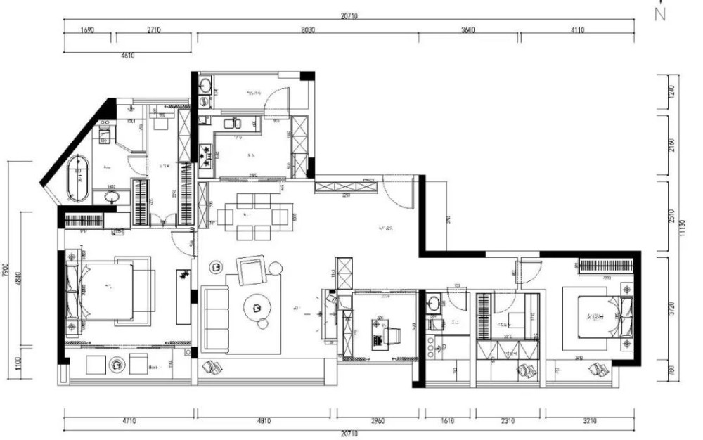 深圳福田宏欣豪园 Midtown 现代轻奢风格设计-10