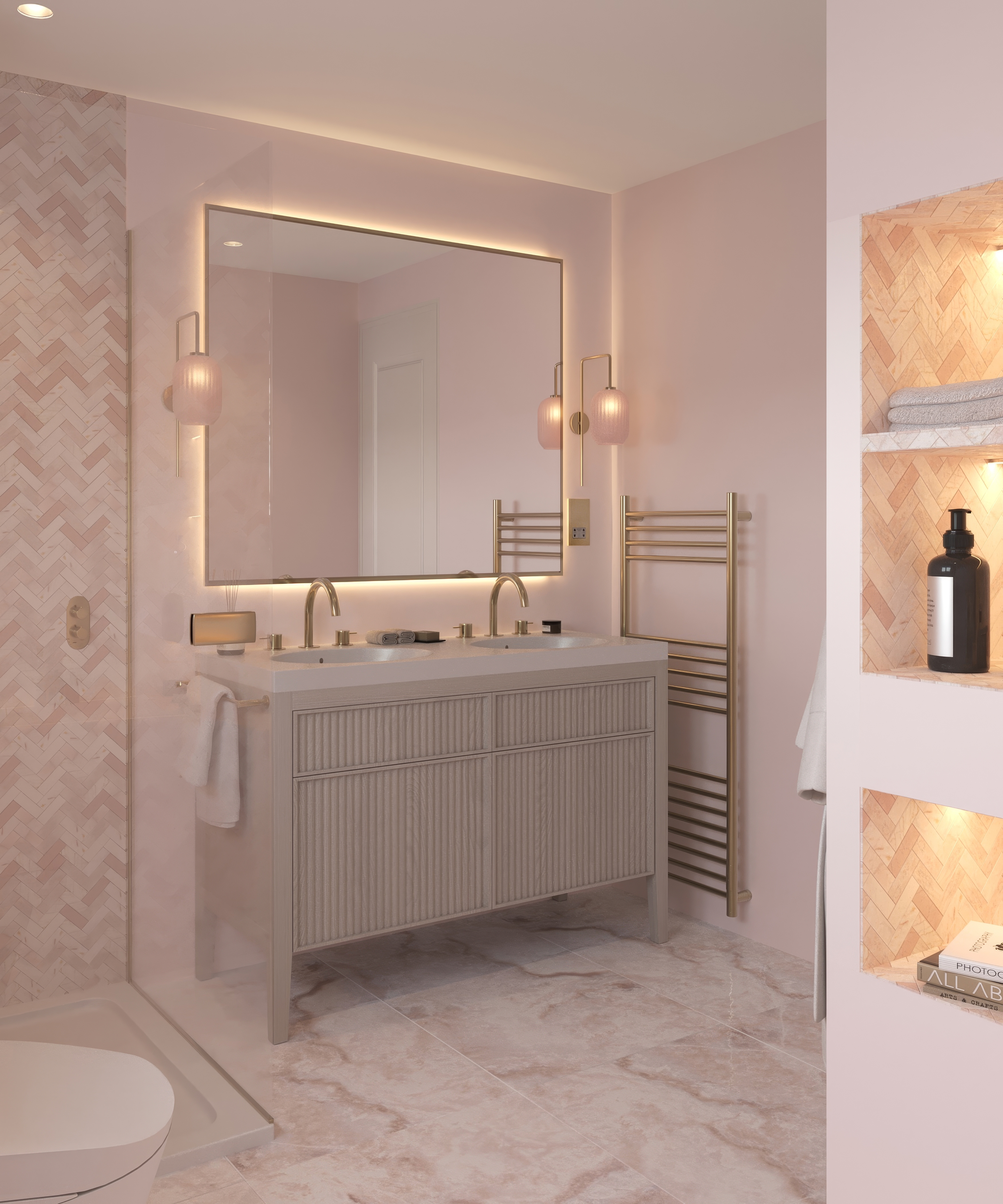 粉色调浴室3D可视化项目丨Kseniya Petrusevich-4