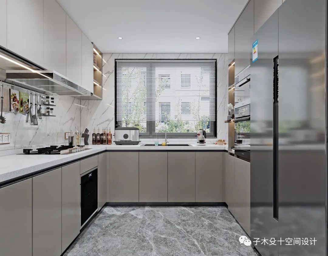 艺术包围的家 · 现代轻奢的爱马仕橙空间丨子木殳十空间设计-28