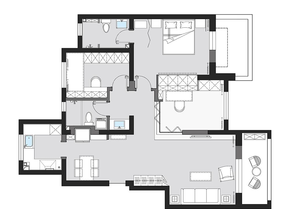 色彩冲击下的摩登复古家居设计-41
