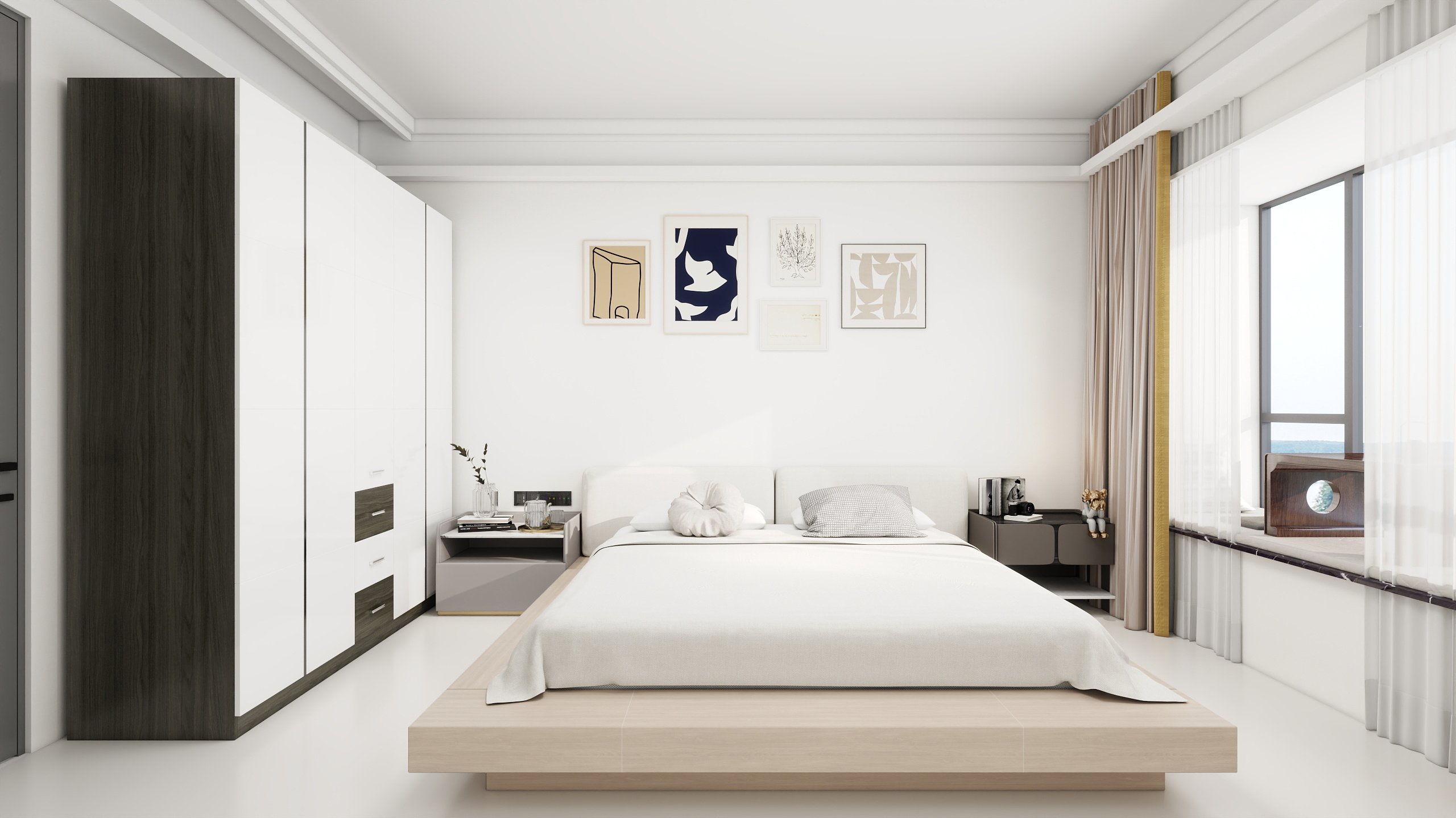 奶油风 119m²3 室 1 厨 1 卫室内设计-14