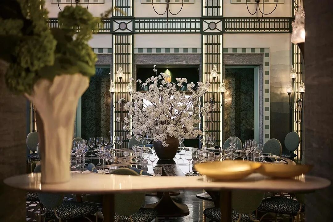 香港全新超级豪宅「天御 THE LEGACY」法式餐厅丨中国香港丨法国设计师Jean  Louis Deniot-22