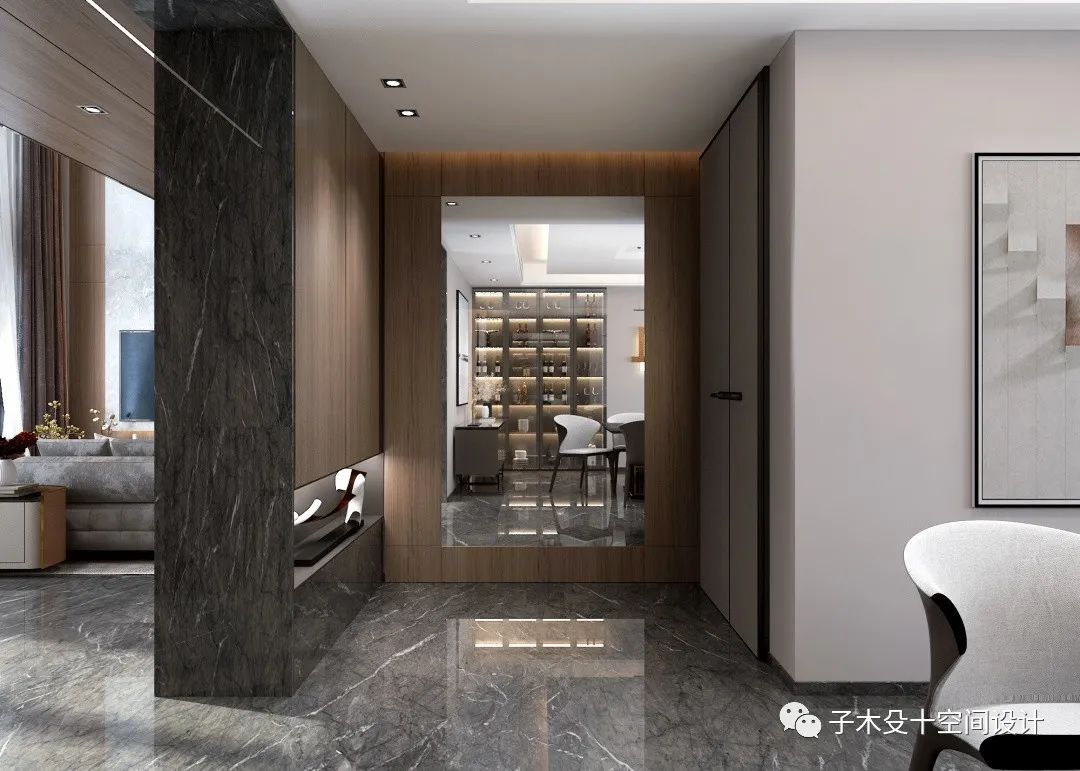 黑白灰极简大宅丨中国吉林丨子木殳十空间设计-46