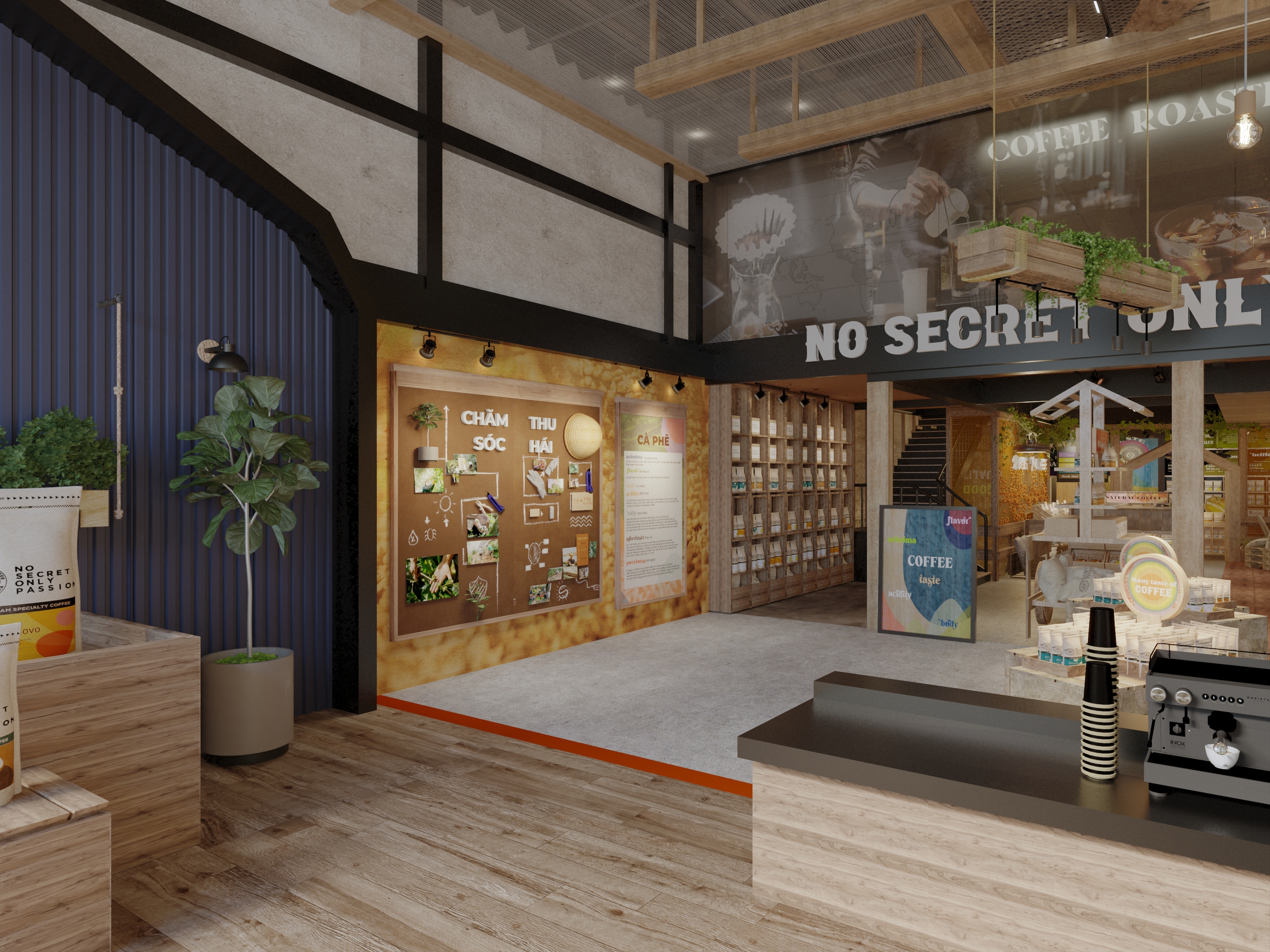 展示店及咖啡烘焙店 Sơn Pacamara 设计项目-16