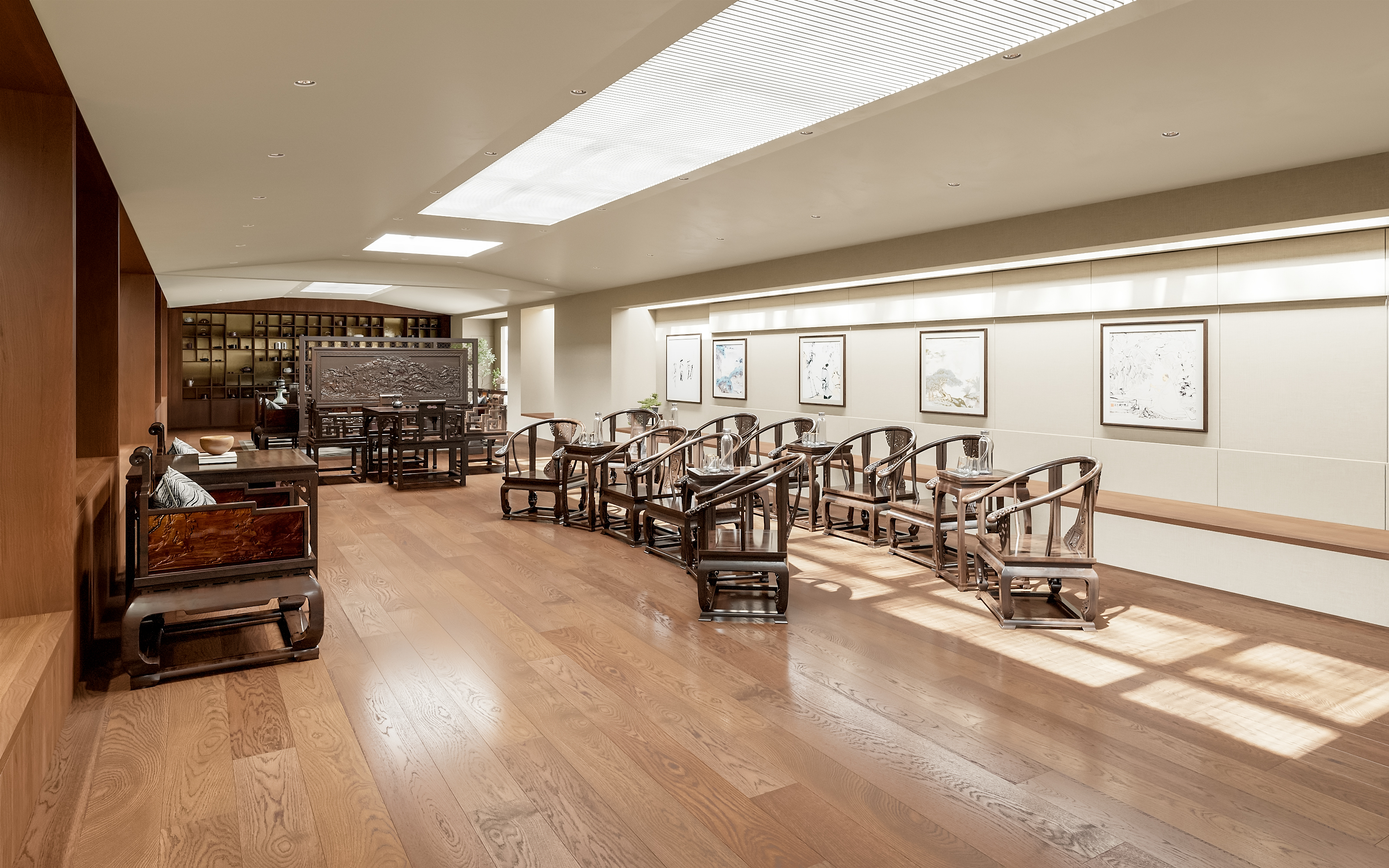 中式艺术中心风效果图表现-11