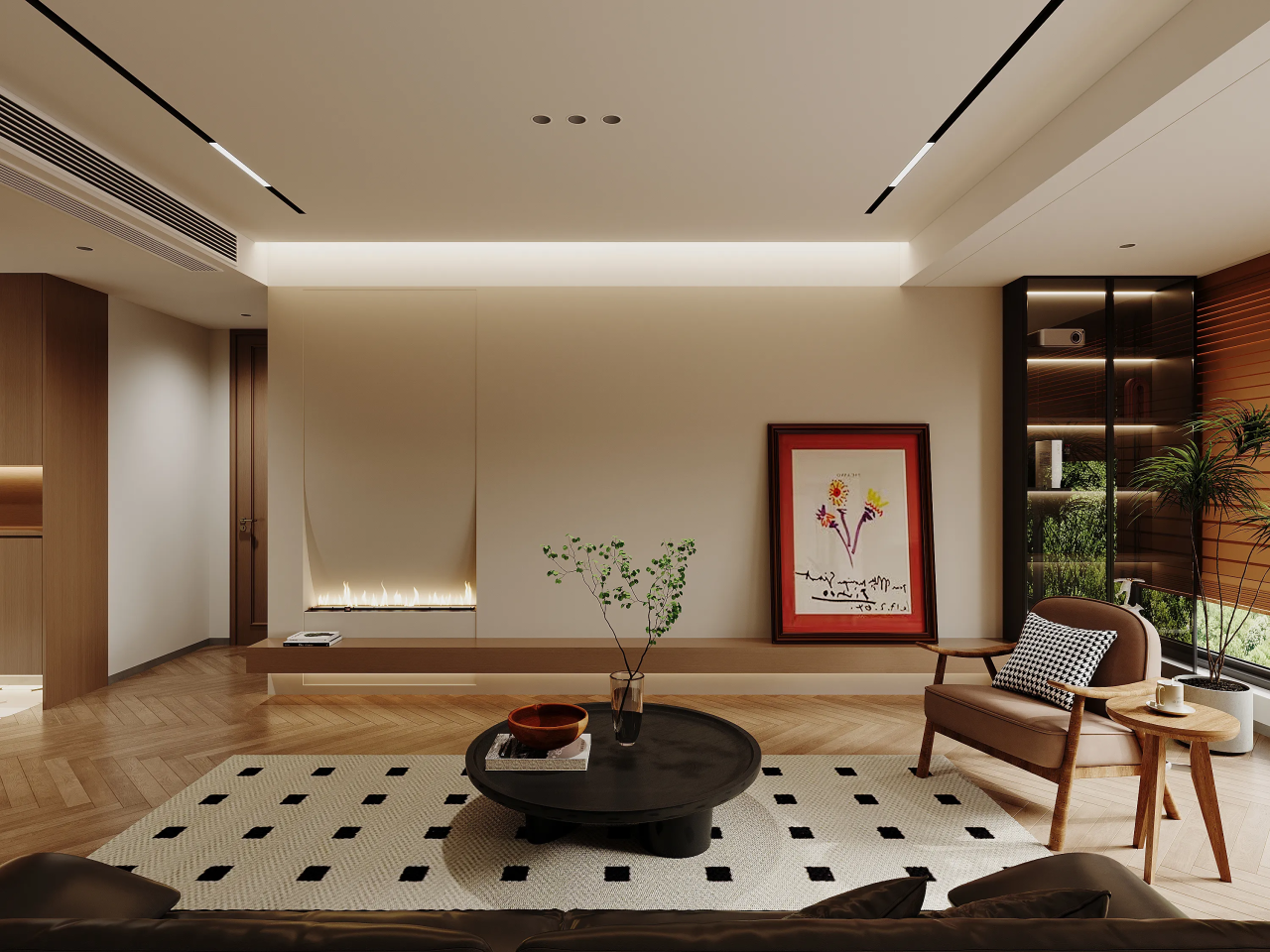 悬浮式电视背景墙设计-76