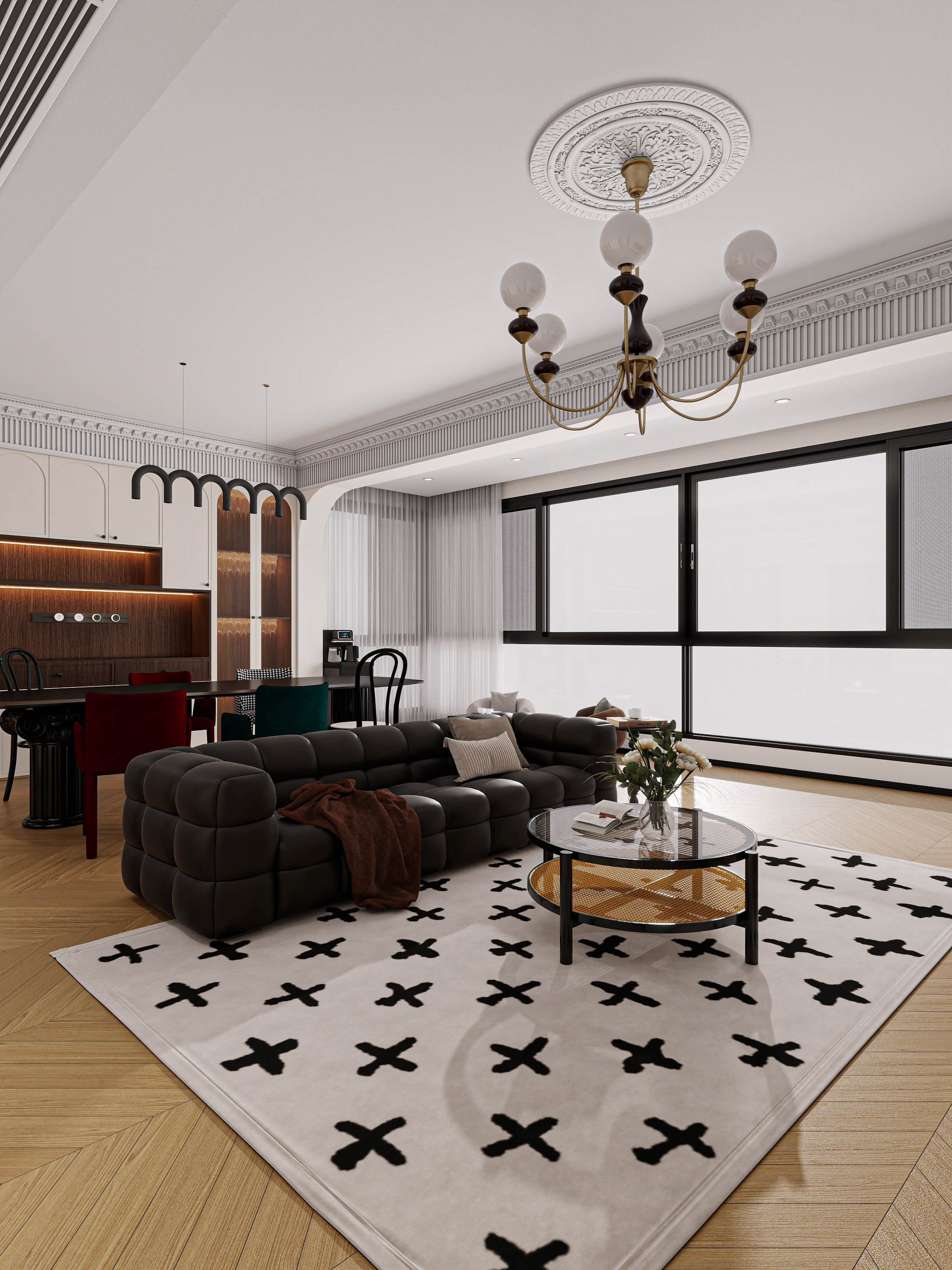 四川成都大邑滨江新城（138平方复古法式四居室）-1