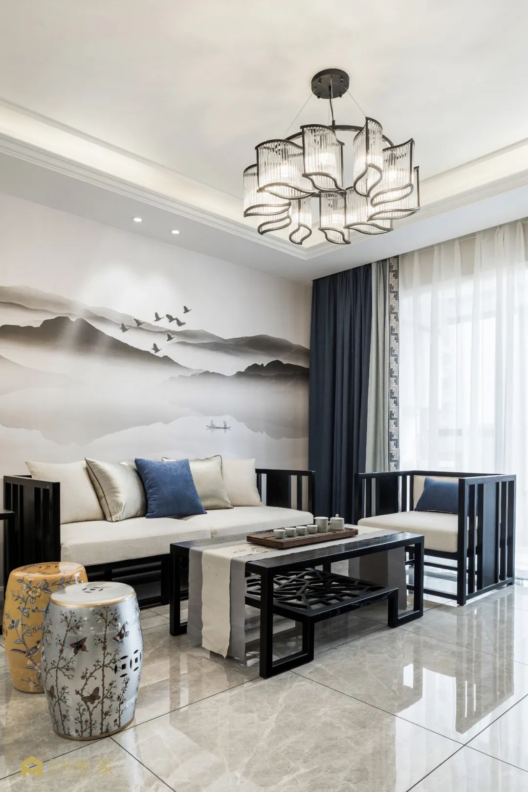 116㎡新中式设计 ▏烟雨入江南 山水如墨染-29