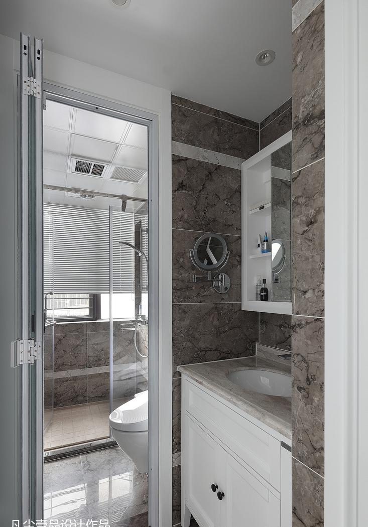 轻奢绿色玄关,精致山水空间-22