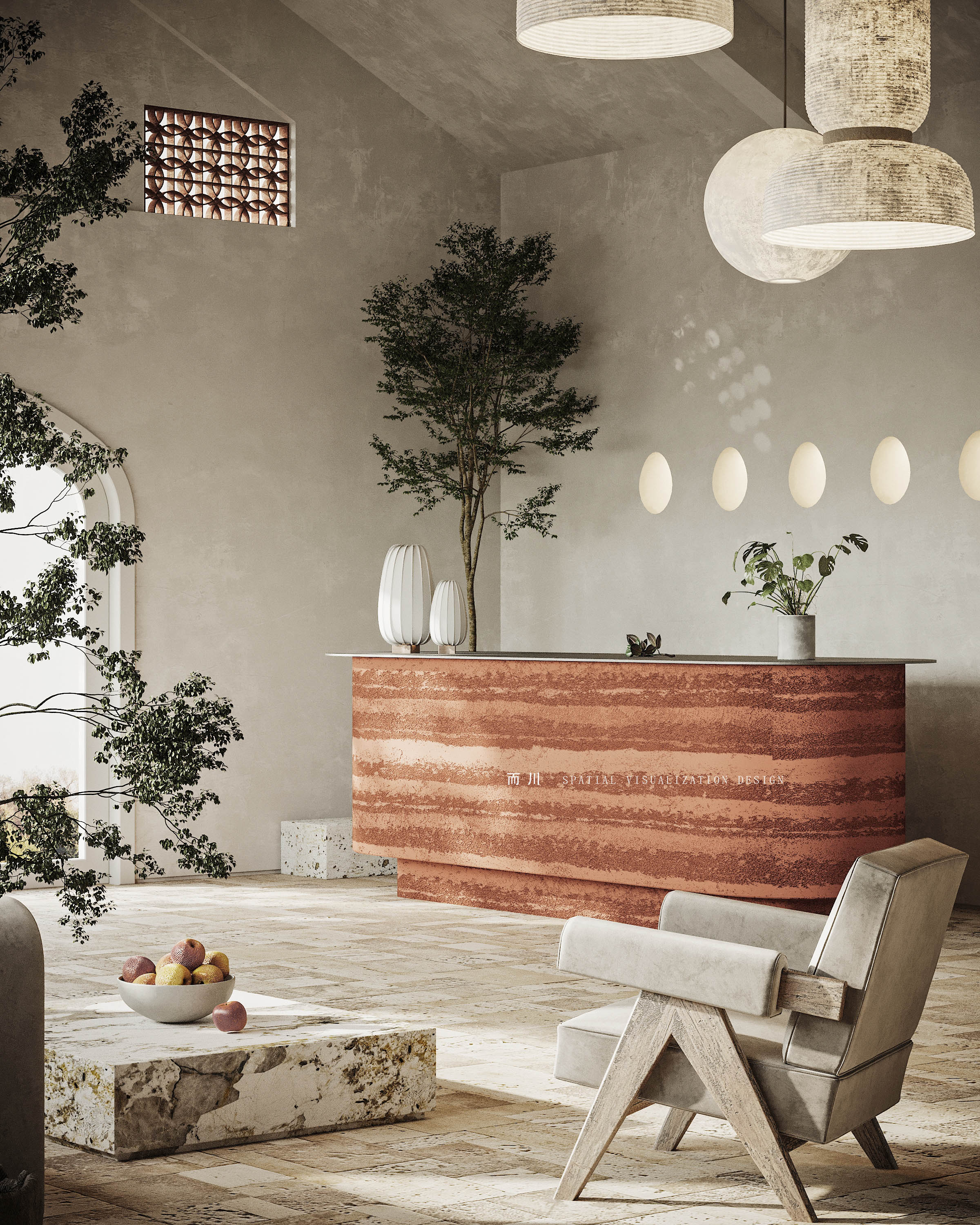 自然之美,侘寂民宿设计丨而川空间可视化工作室-15