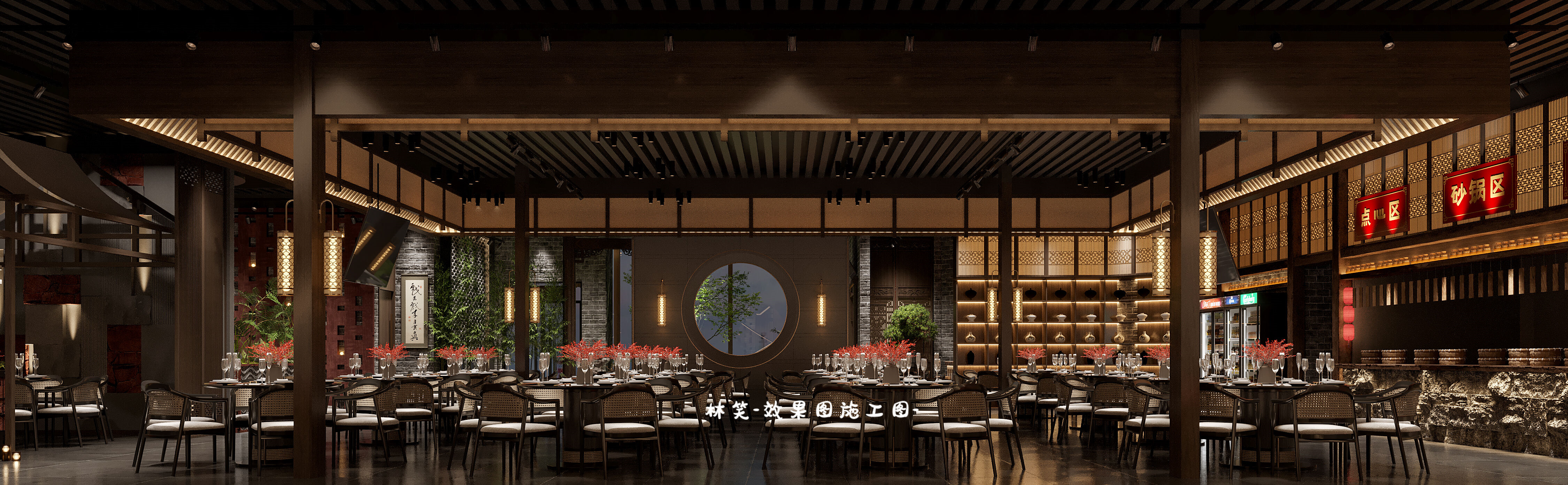 【新中式】私房菜馆，打造静雅敛的禅意氛围-2