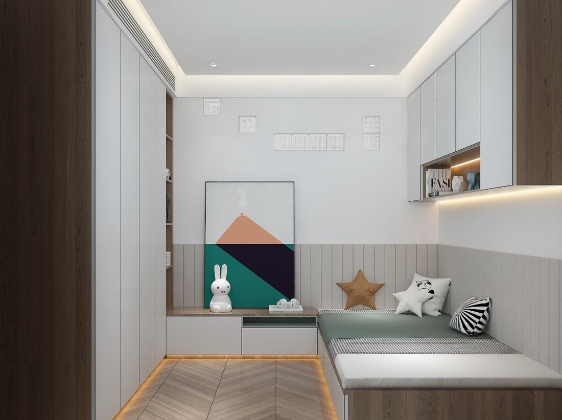 56 平小户变三室两厅,复古绿撞色打造视觉盛宴-20