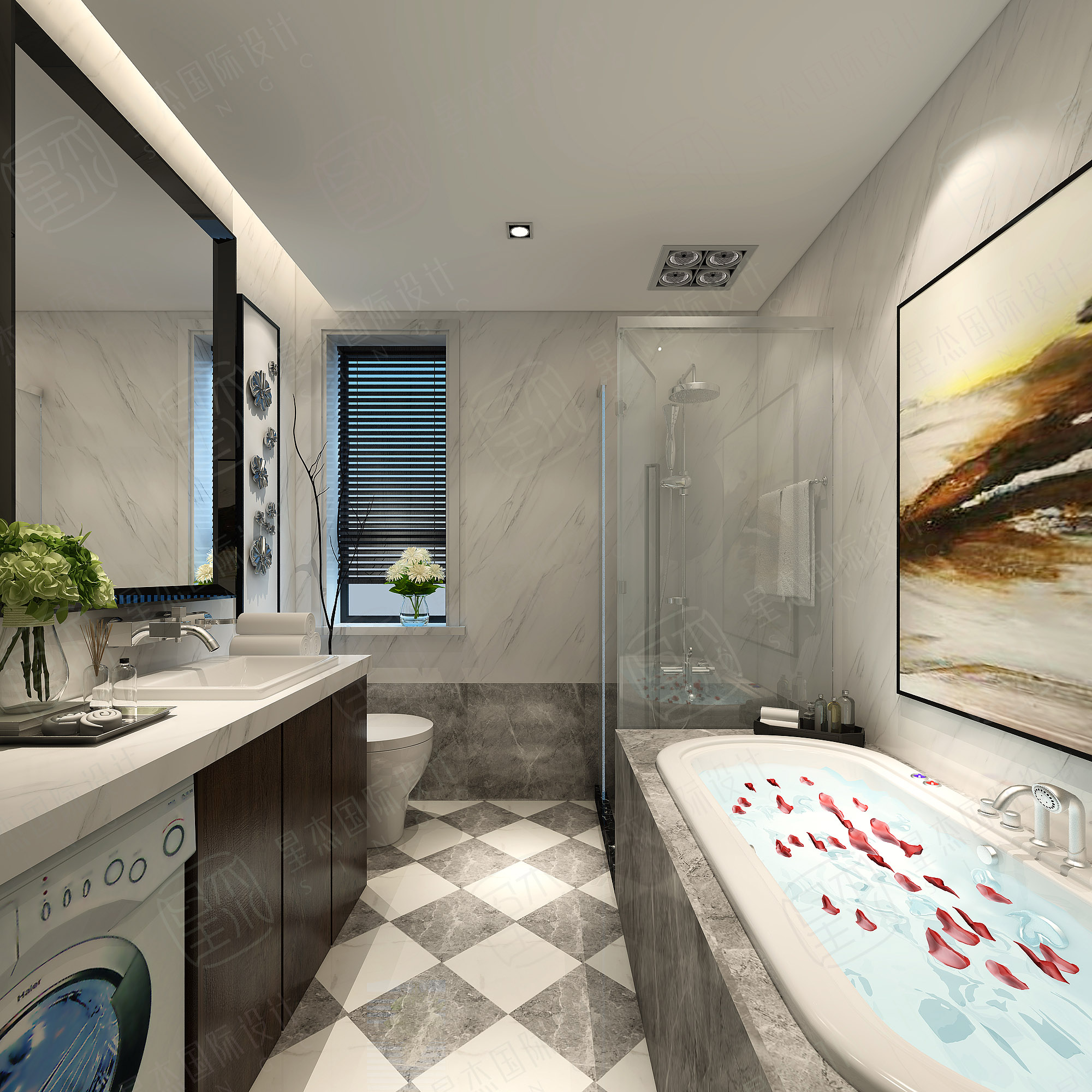 苏州碧堤半岛 300㎡北欧风别墅设计,自然温暖的家-15