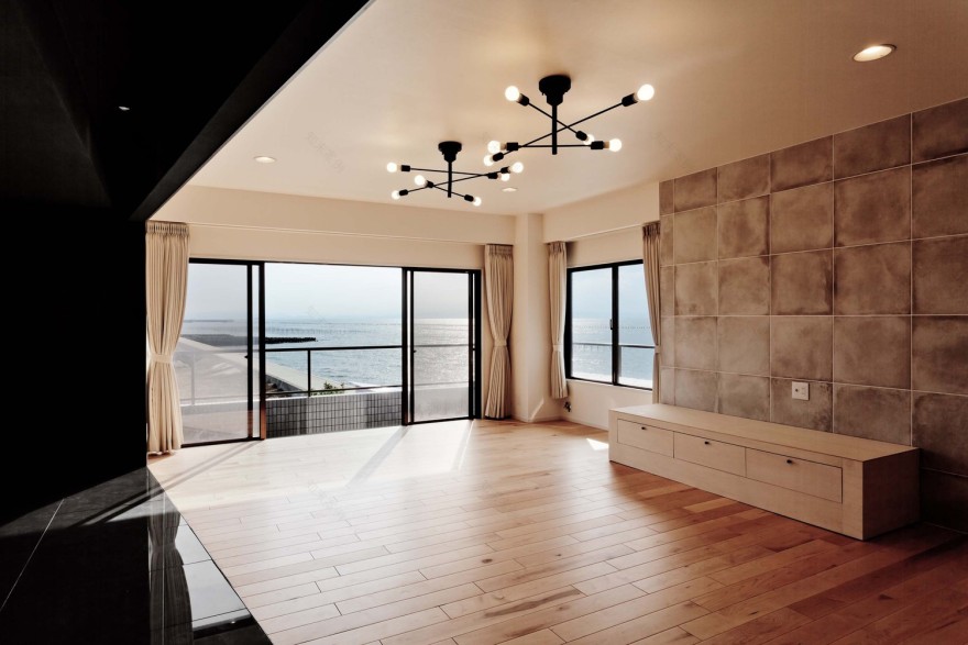 日本海景别墅"重建"设计,解决沙尘问题,视野开阔-14