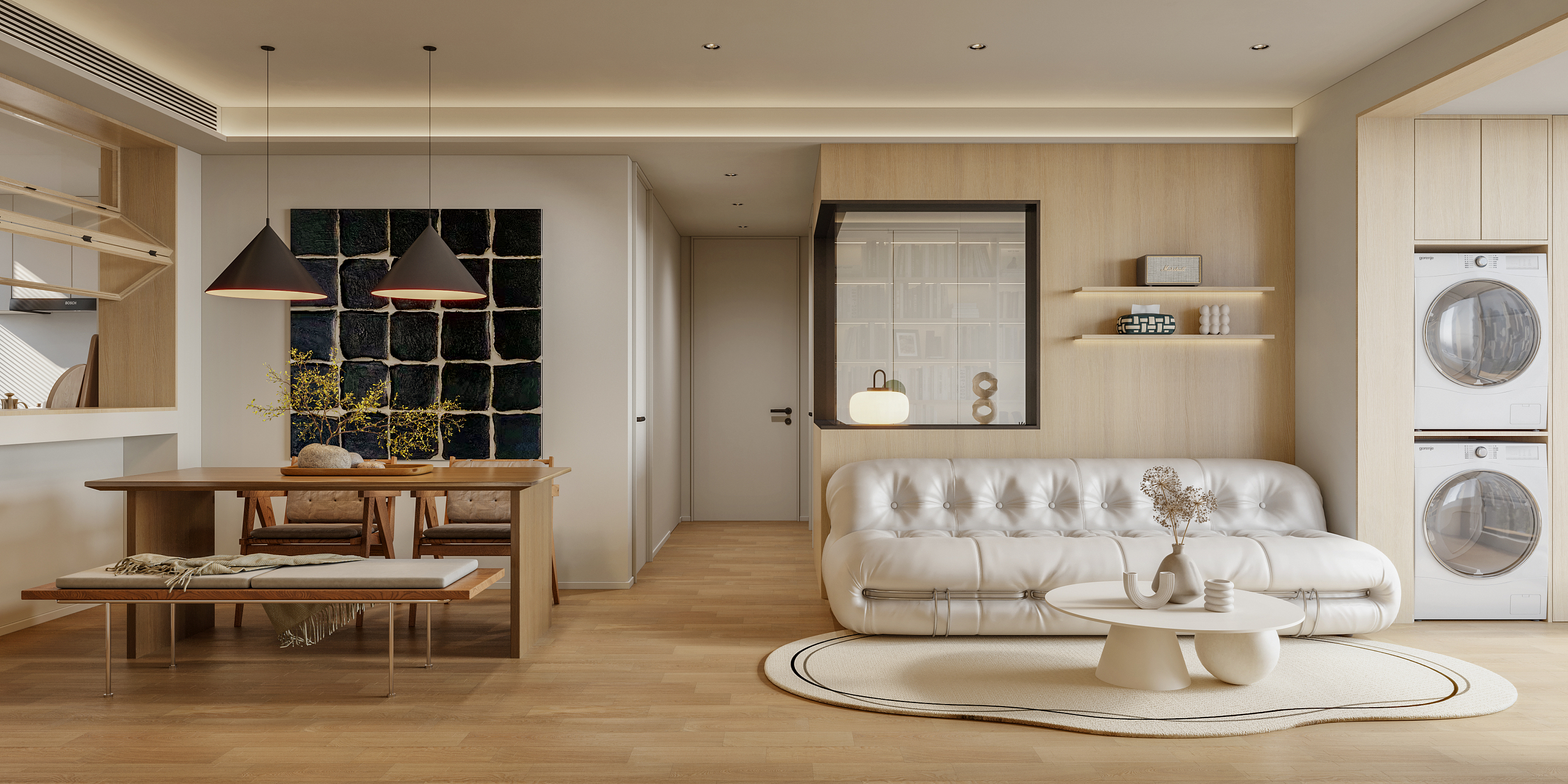 小户型空间也能得到有效利用，既保持功能性又创造舒适感。-1