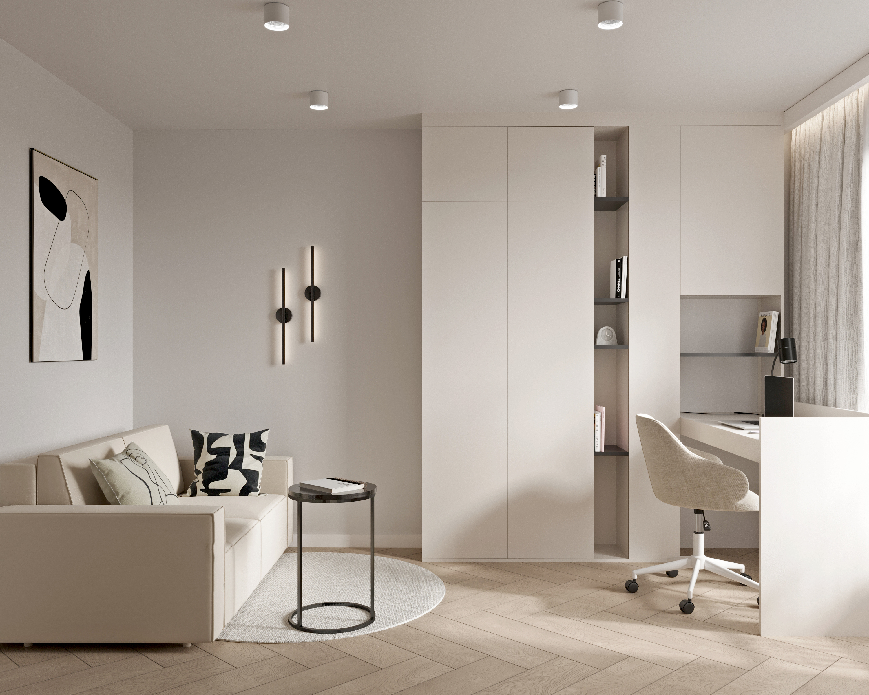 3D Visualization – Private House, 78 m² (Second Floor)-9