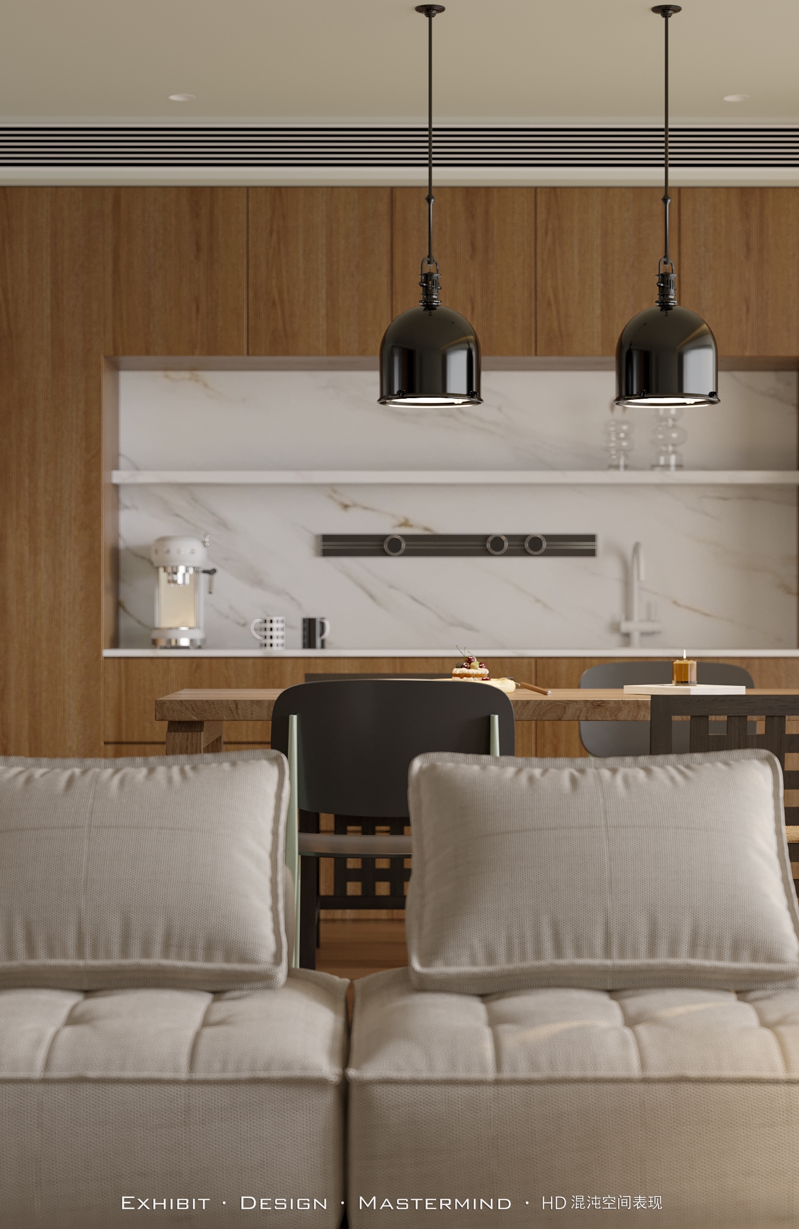  现代 极简风 平层客餐厅 X 混沌空间表现 -3