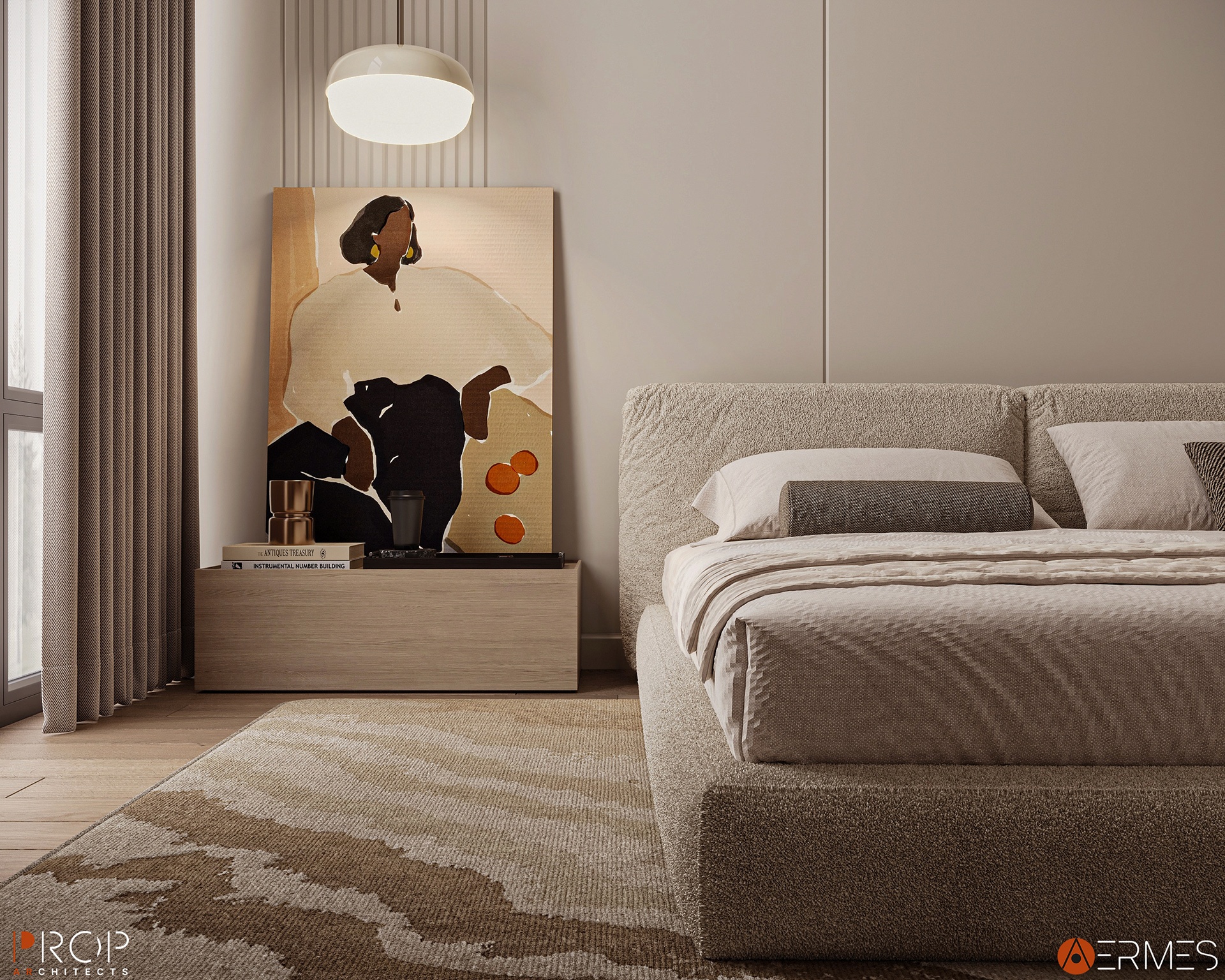 简约卧室丨沙特阿拉伯丨PROP & AERMES ARCHITECTS-8