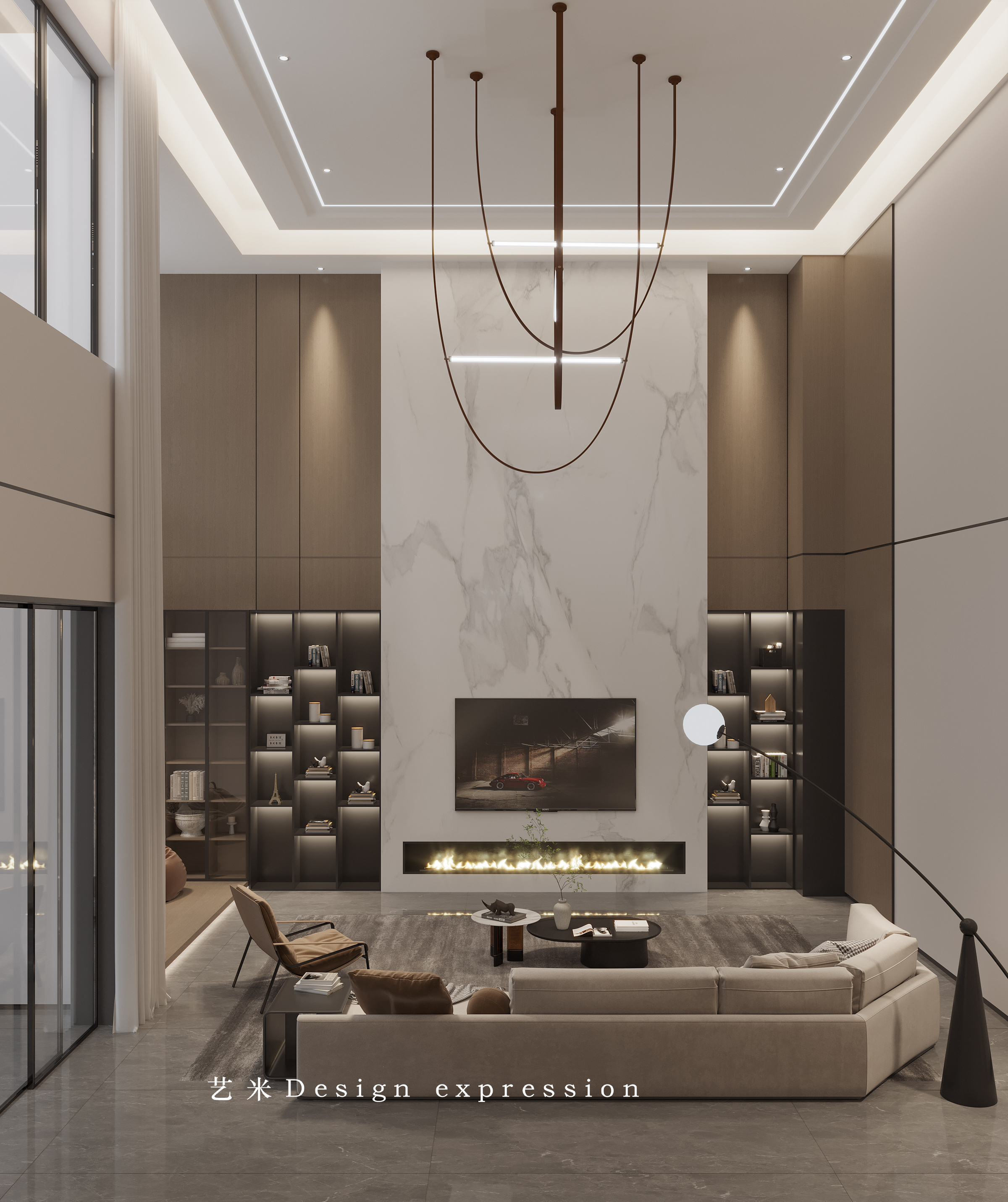 现代挑空别墅-艺米效果图-5