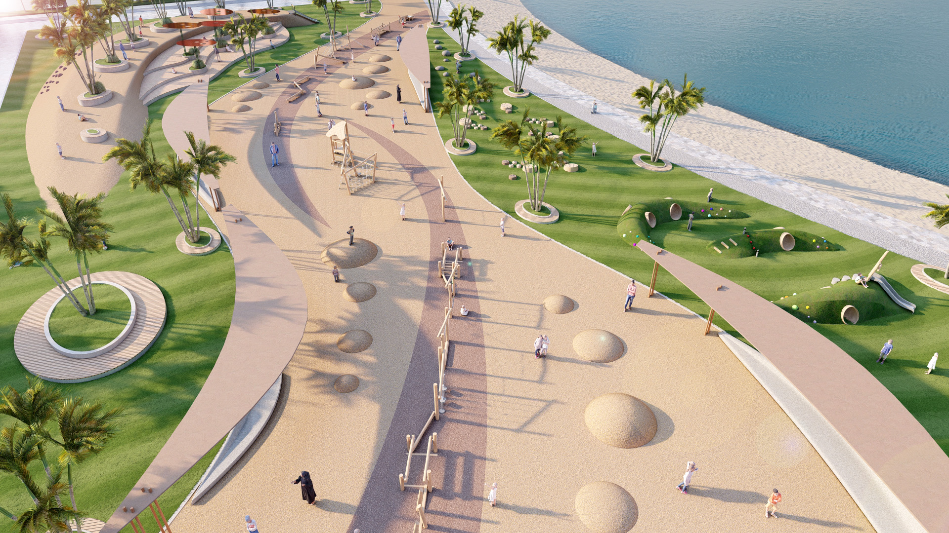 Kuwait - Linear Park concept landscape-9