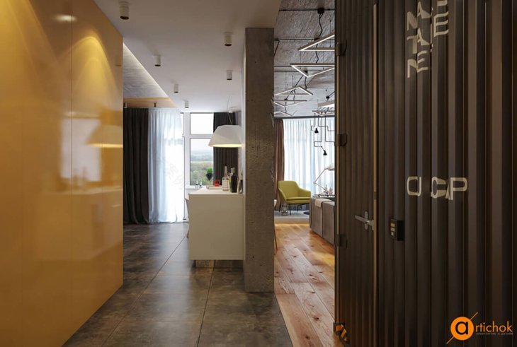 Бетон, контейнер, желтый, лофт - Art-i-chok-11