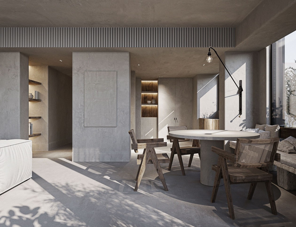 浅灰色+混凝土 超有质感的家！-4