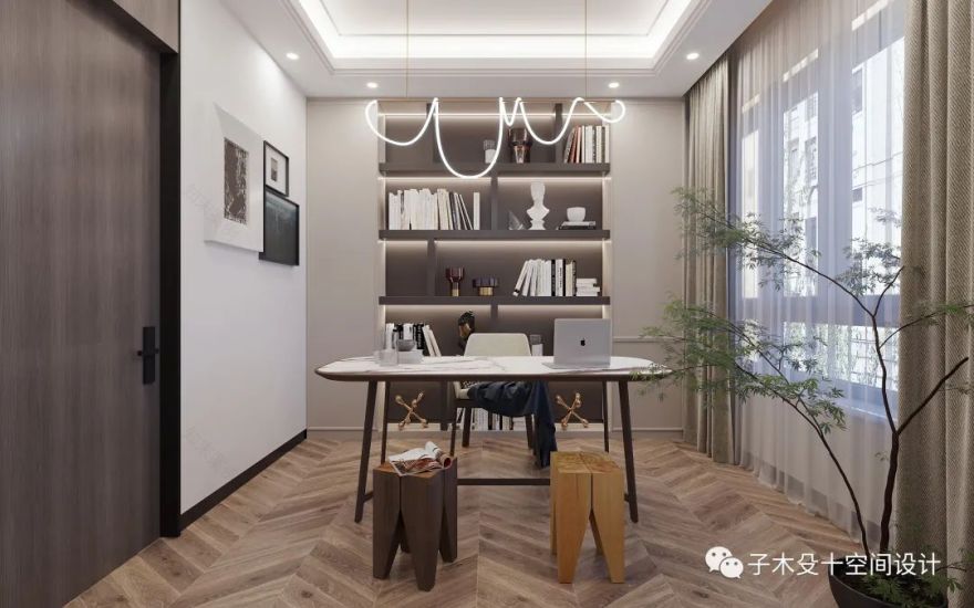 现代轻奢的家居艺术,吉林 1000㎡空间设计解读丨中国吉林丨子木殳十空间设计-25