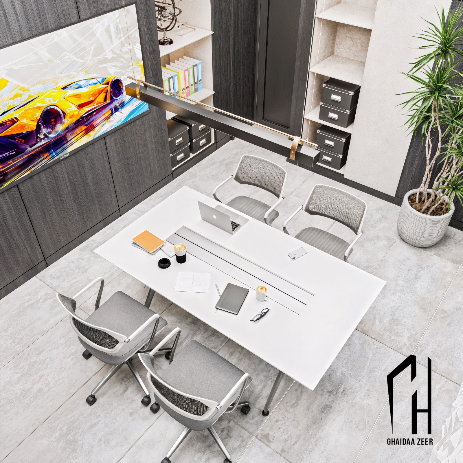 美国豪华汽车定制店室内设计-16