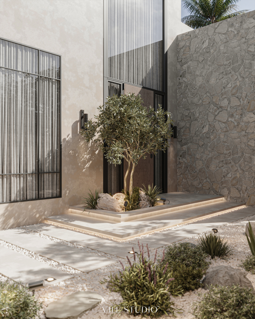 沙特阿拉伯别墅花园景观设计丨沙特阿拉伯丨Vill Studio™-15