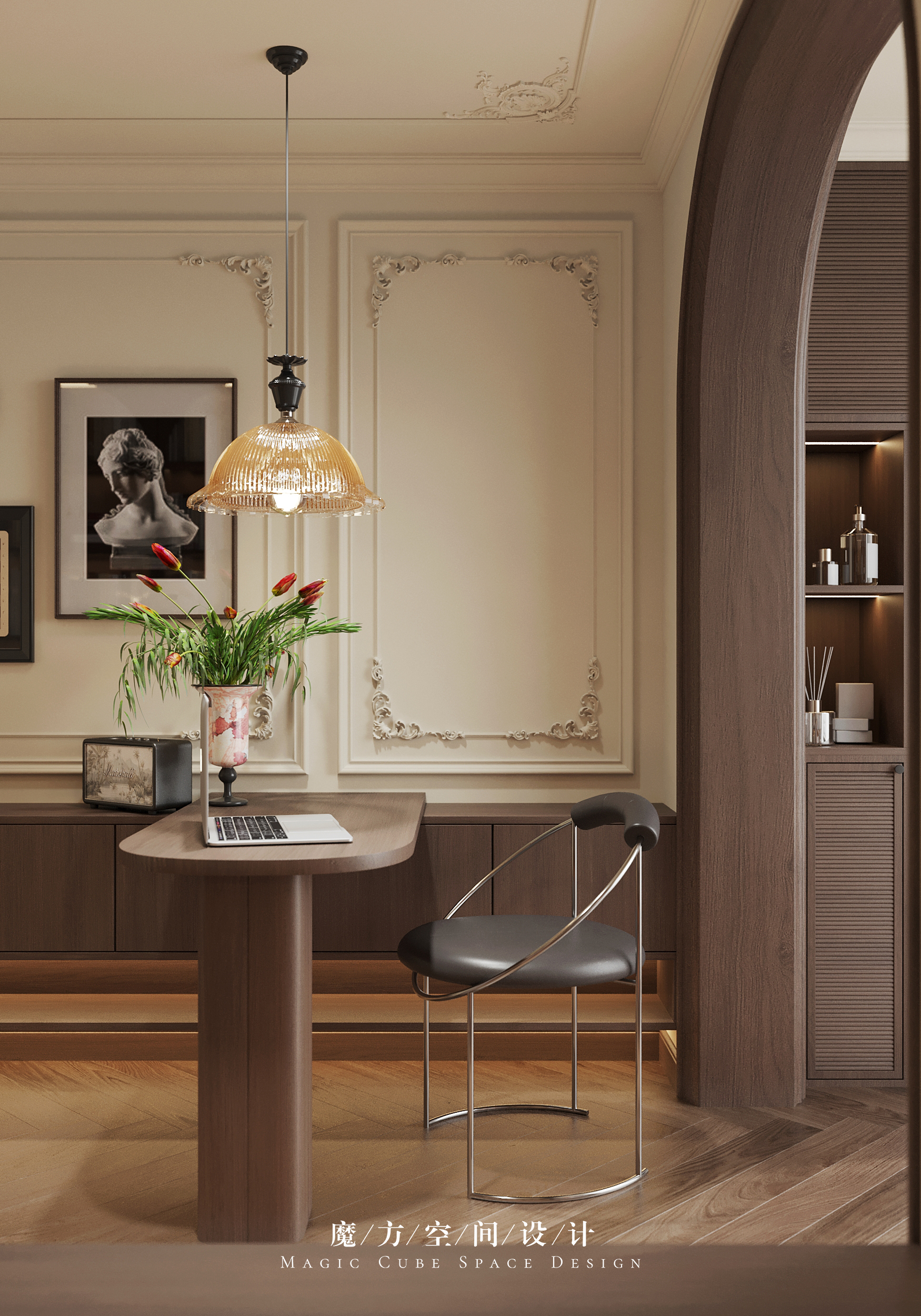 义乌•法式复古别墅设计丨中国丨魔方空间设计-42