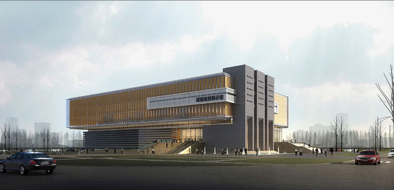 现代都市地标建筑——蓝天会展中心设计案例-20