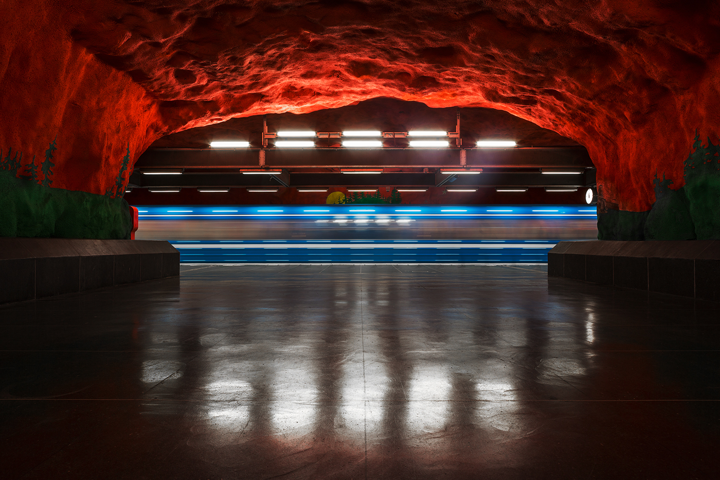 Stockholm Subway II 车站设计丨瑞典斯德哥尔摩丨Calle Artmark-4
