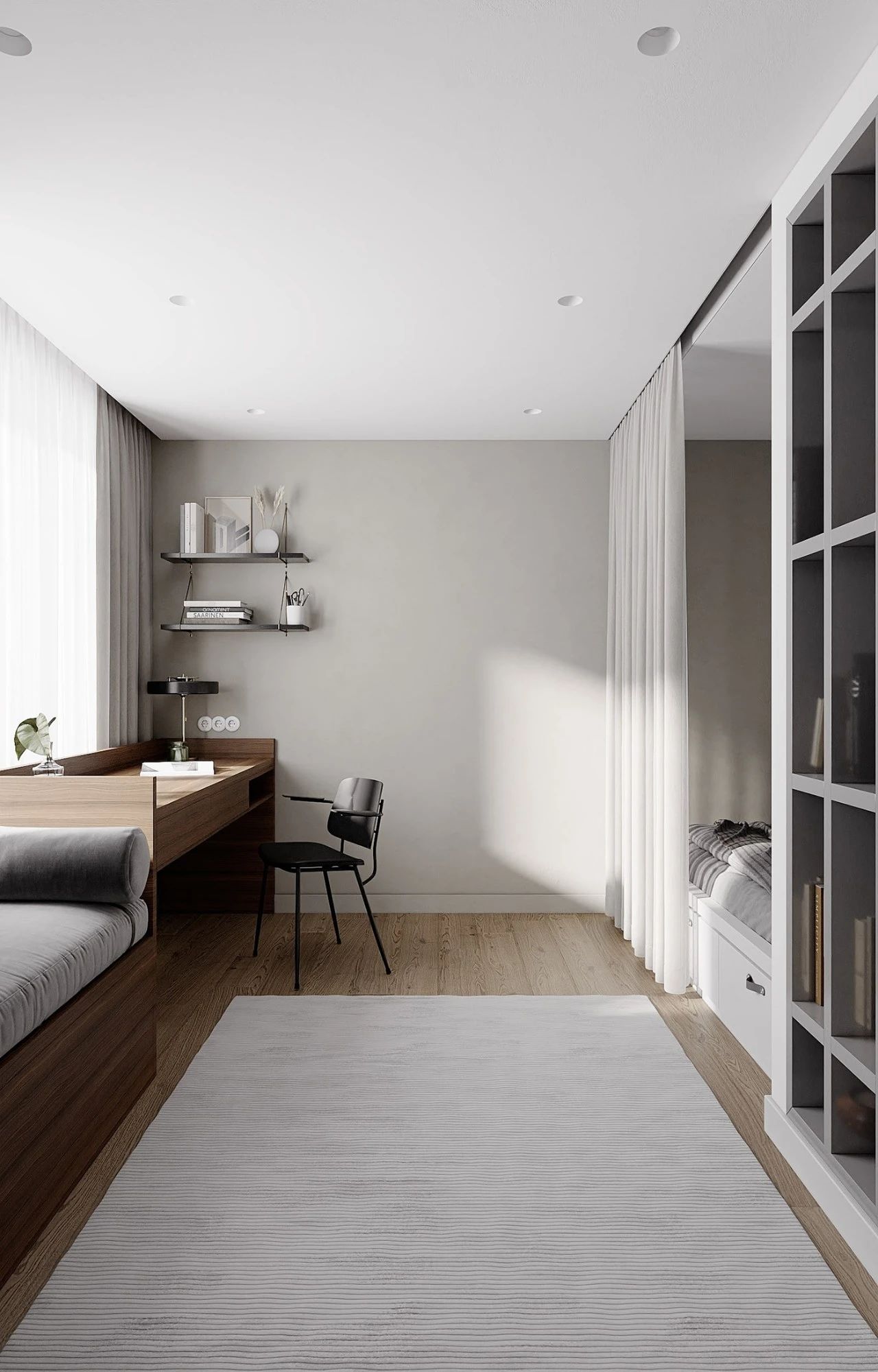 31㎡纯净白色系小户型设计丨Anastasia Ershova-17