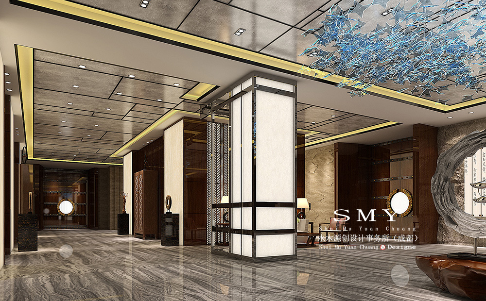 乐山酒店设计，乐山酒店装修设计案例-水木源创设计-12