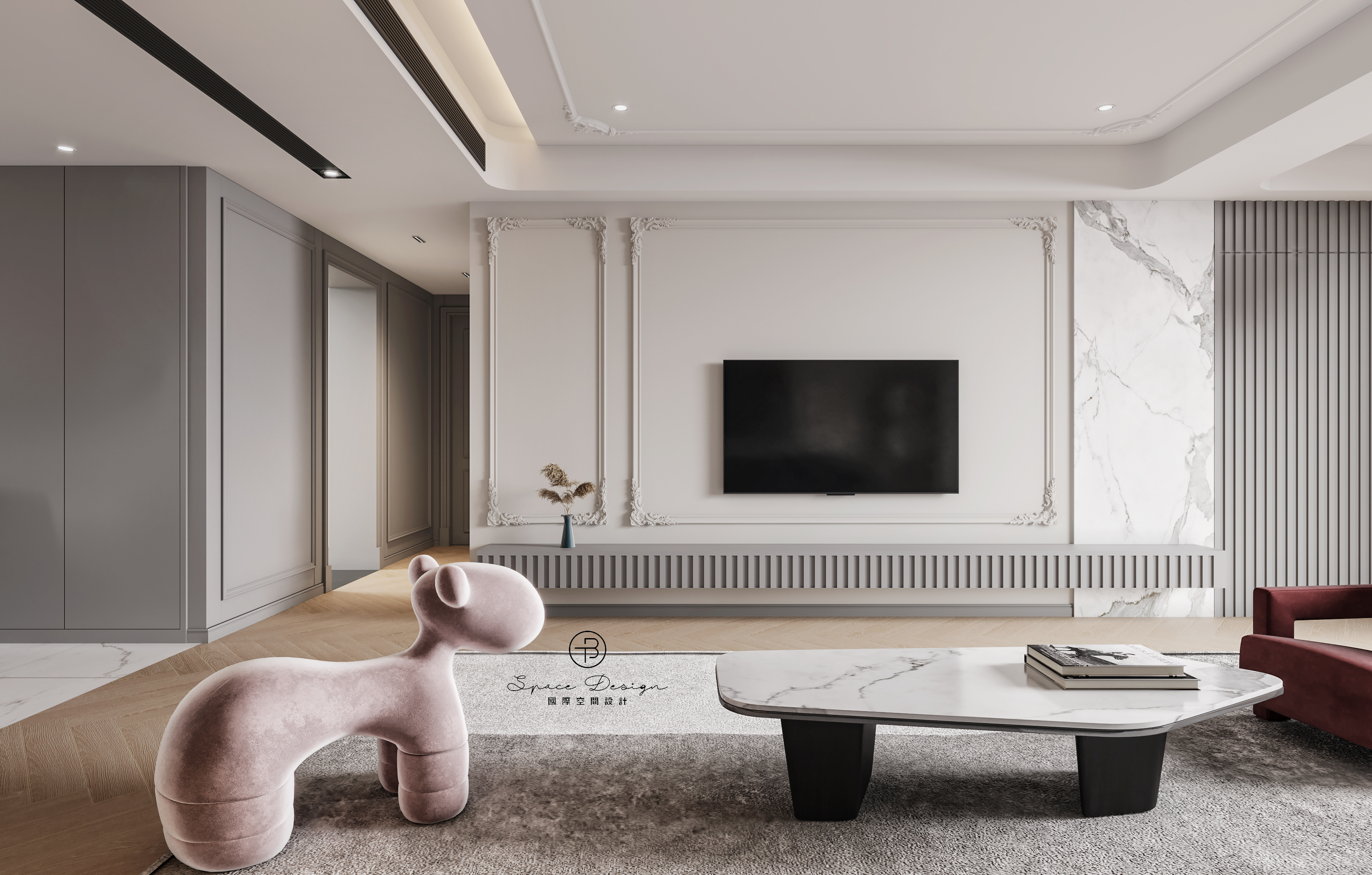 现代法式平层设计丨中国通州丨T·B 国际空间设计-12