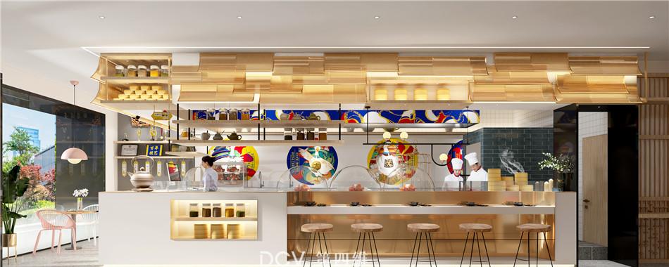 咸阳-朕记烤鸭极简中式餐饮室内装修设计-2