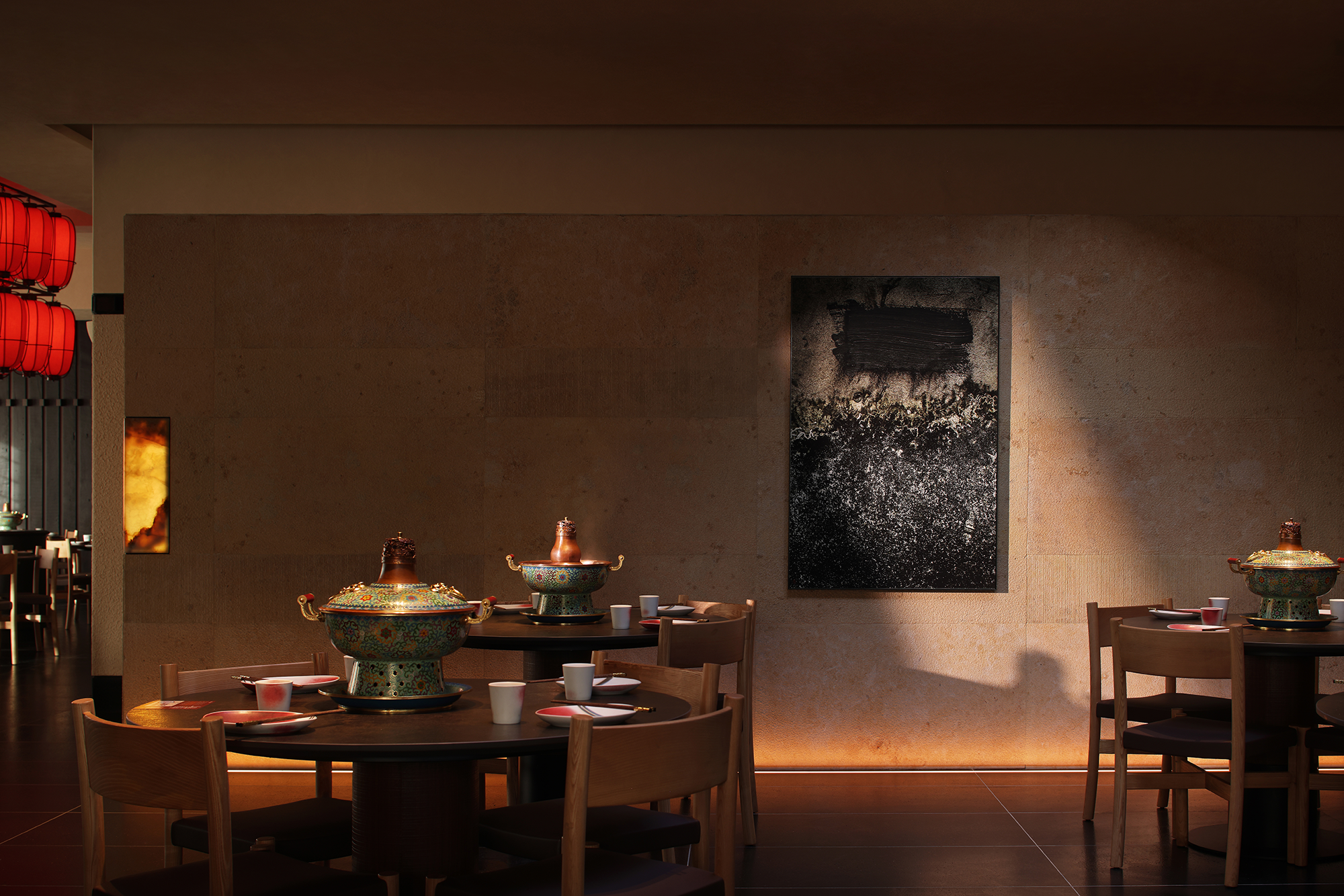 金昆阁·铜锅涮肉丨中国西安丨屋里门外设计-11