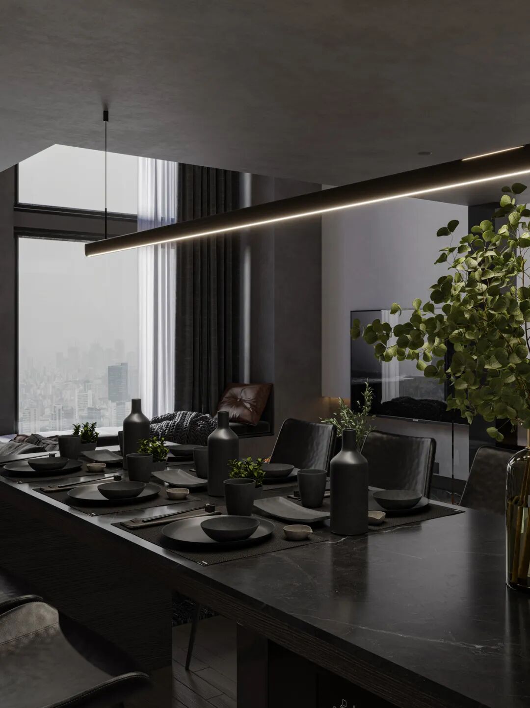 广州越秀天荟江湾Loft公寓丨中国广州丨格梵装饰集团-12