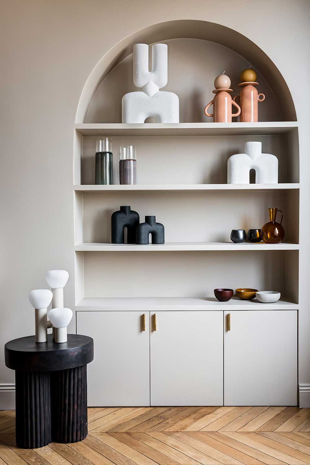 巴黎时尚公寓 | 弧形设计与色彩的完美结合-4