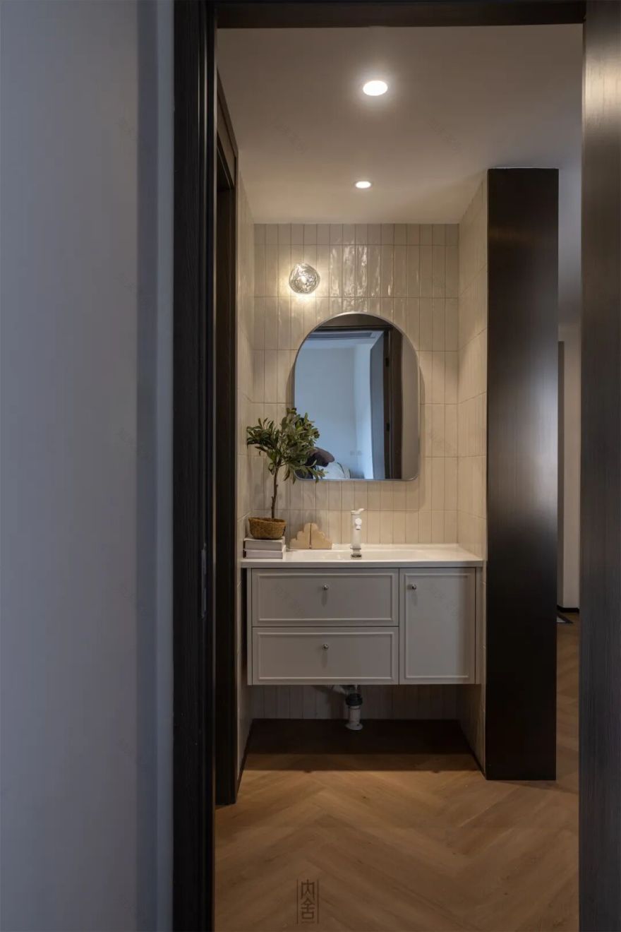 内舍软装丨123㎡现代中古风,在时光褶皱里收藏家的温柔诗篇!-25