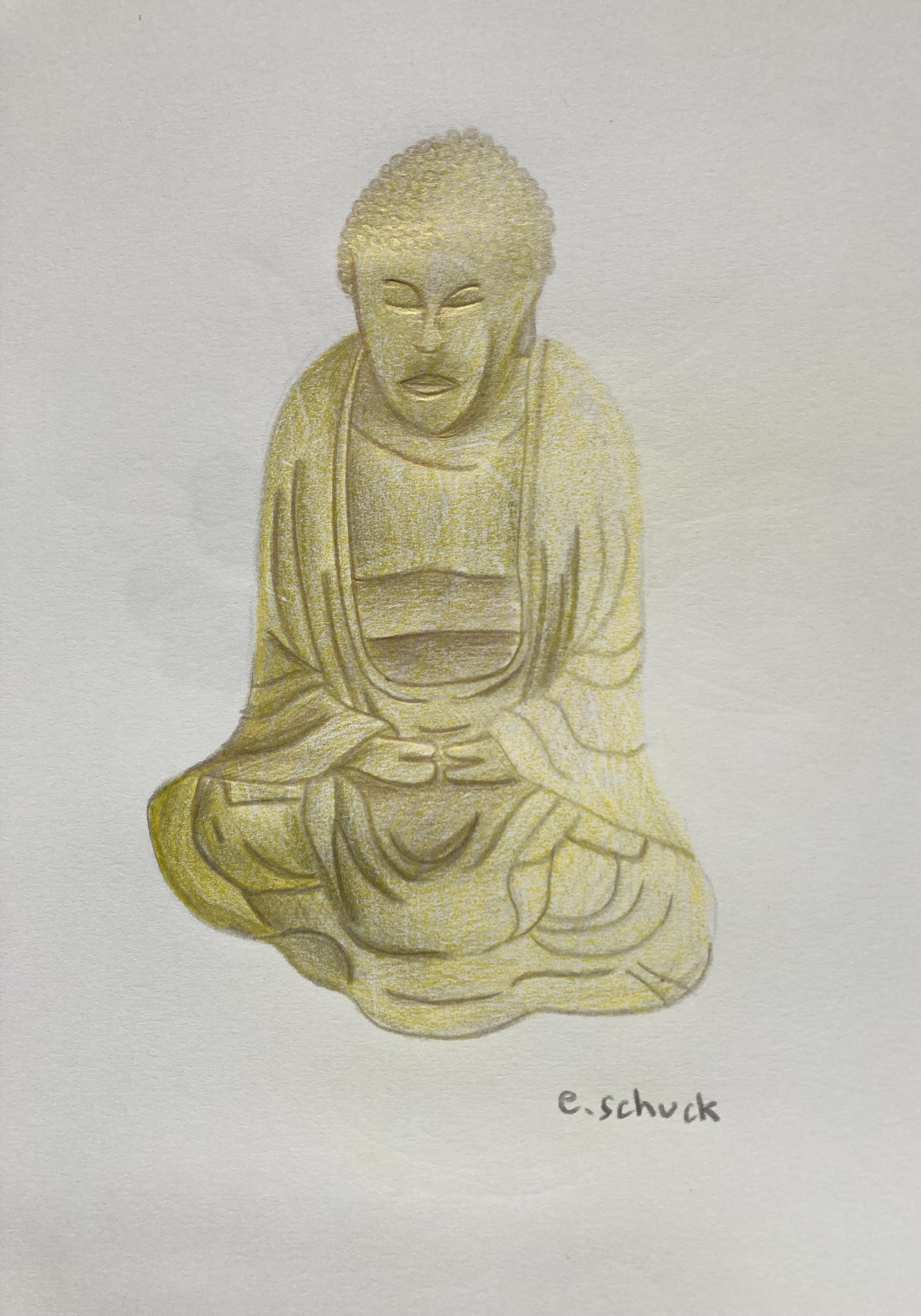 Essais aux Polychromos sur carnet A4...-2