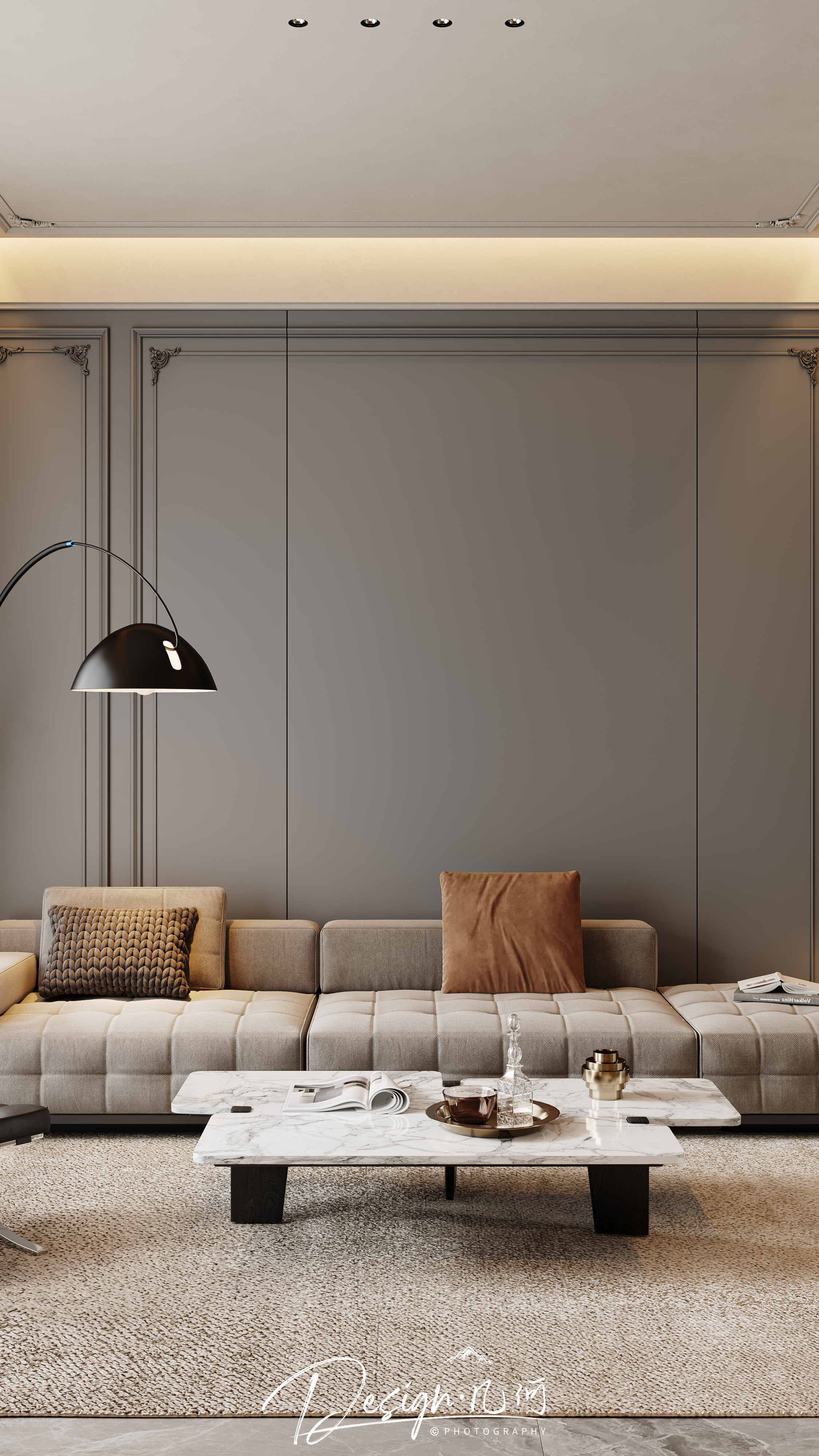 几何空间视觉表现 | 琥珀山庄法式客餐厅-19