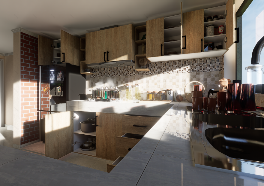 Mobiliario "Vienés" 厨房三聚氰胺家具设计丨厄瓜多尔丨Christian Santiago Calero Chica-14