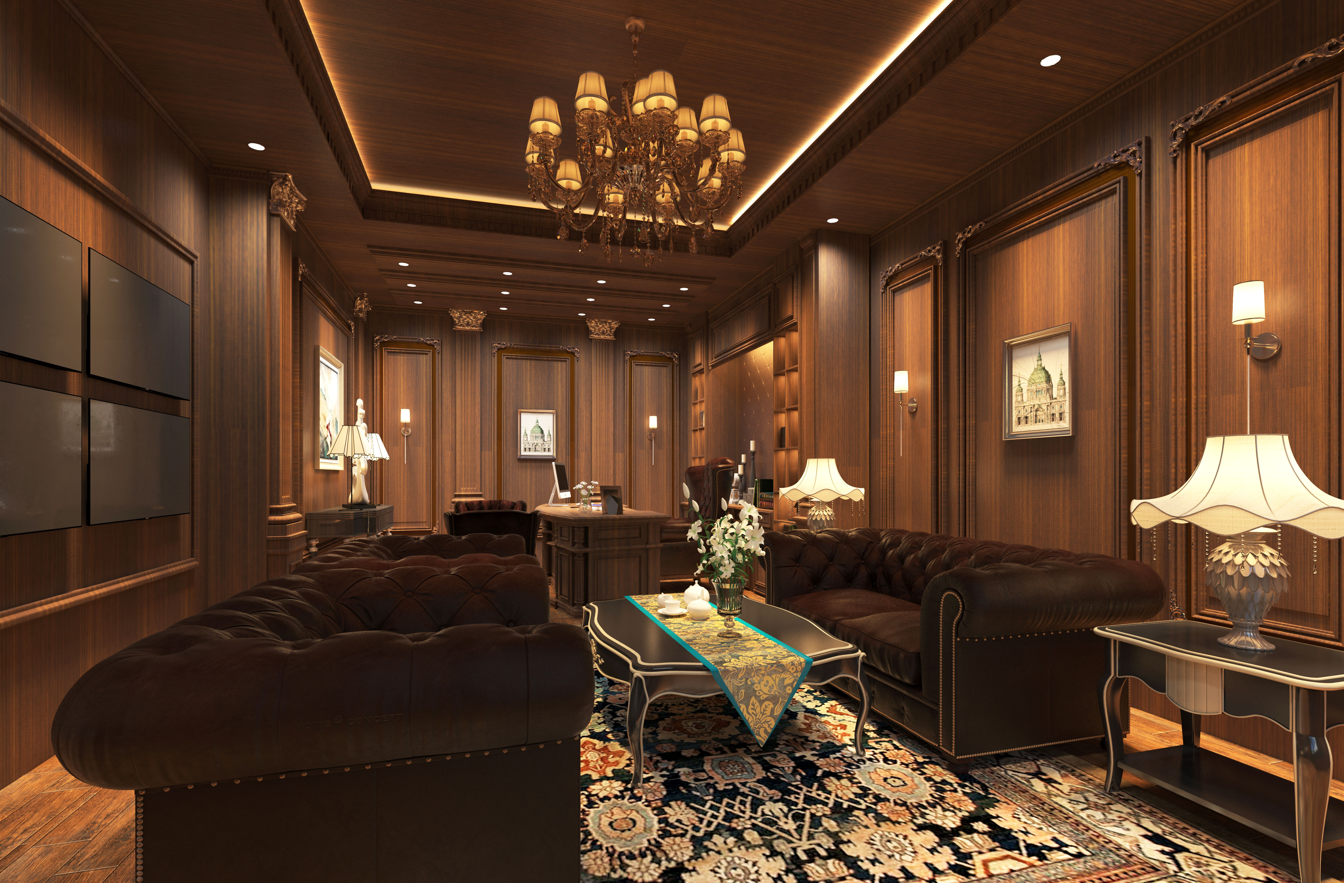 古典办公室内饰-2