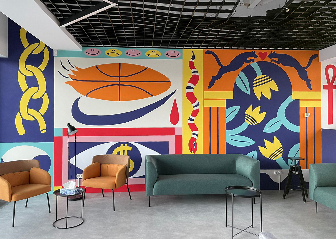 罗马尼亚 Jam Session 音乐室彩绘设计-1