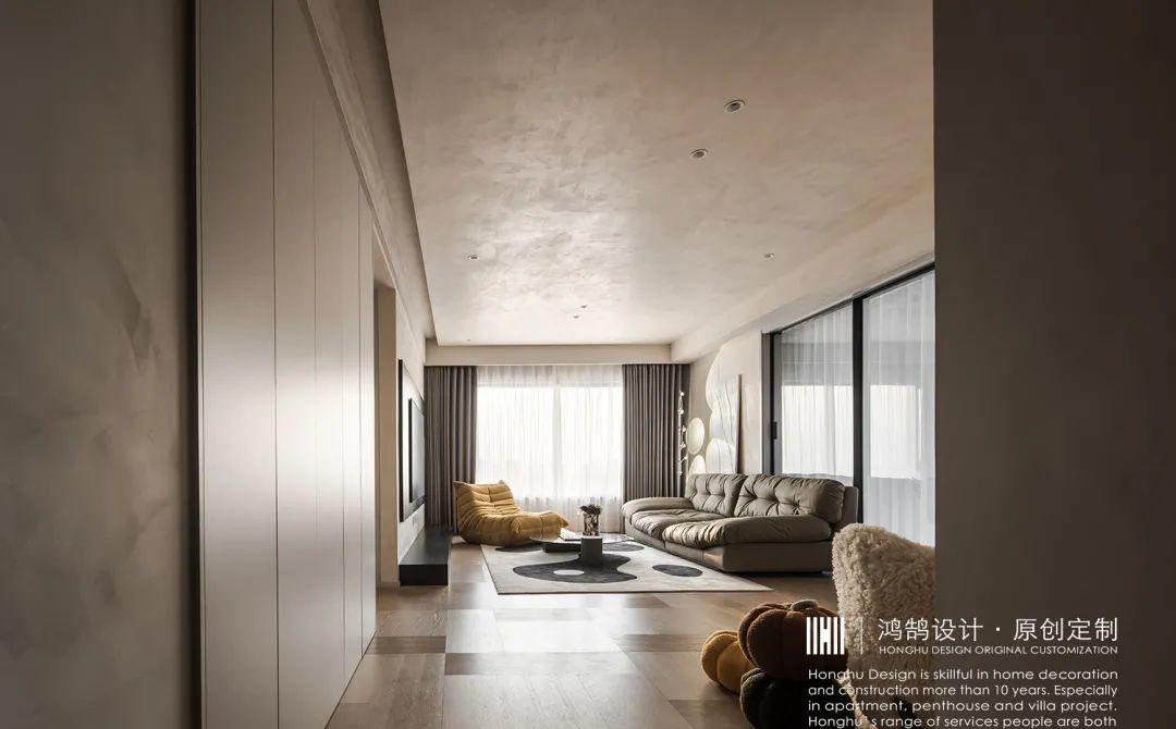 120㎡都市旷景现代极简风学区房设计-7