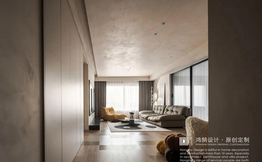 120㎡都市旷景现代极简风学区房设计-7