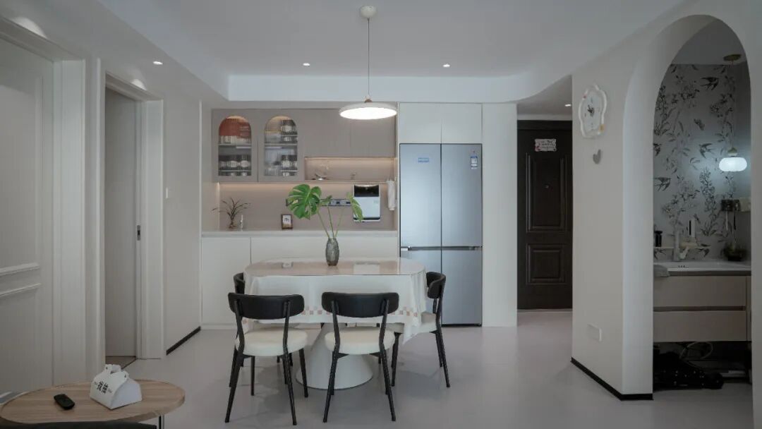 【知音实景】美的国宾府102㎡现代简约奶油风落地效果-25